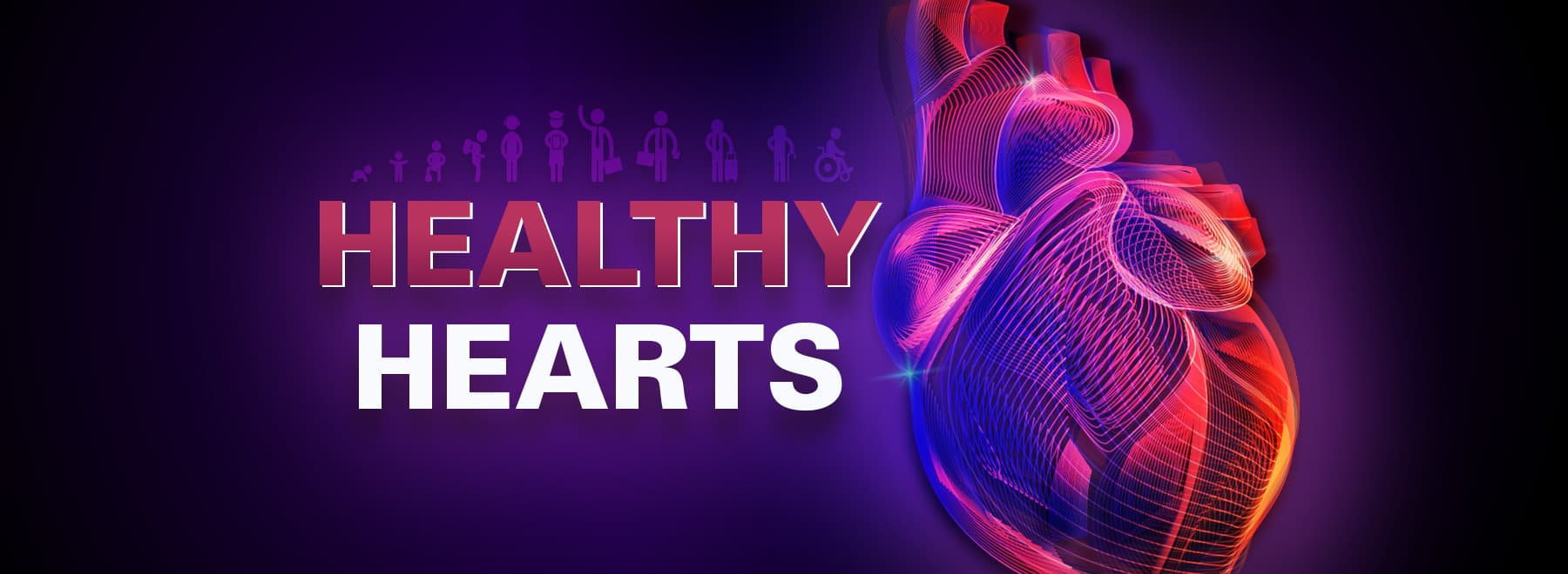 Xray image of heart with title Healthy Heartss
